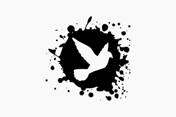 Dove of Peace Splat Ink
