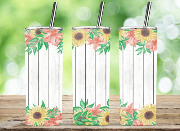 Floral Flower Watercolor 20 Oz Tumbler