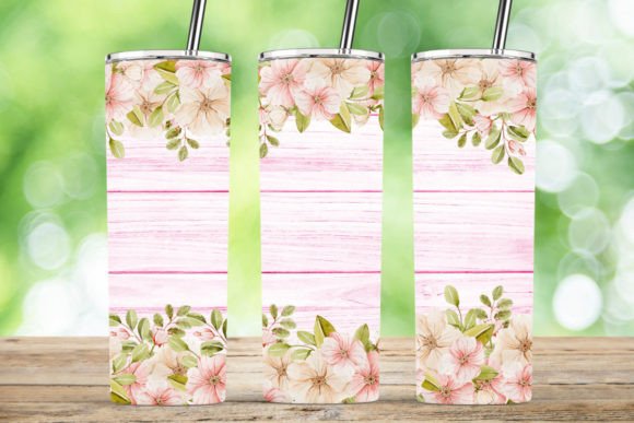 Flower Bouquet Pink 20 Oz Skinny Tumbler