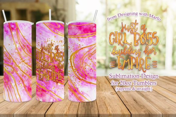 Just a Girl Boss 20oz Pink Tumbler Wrap