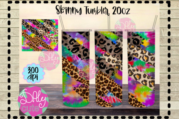 Leopard Brush Tumbler PNG for Embroidery